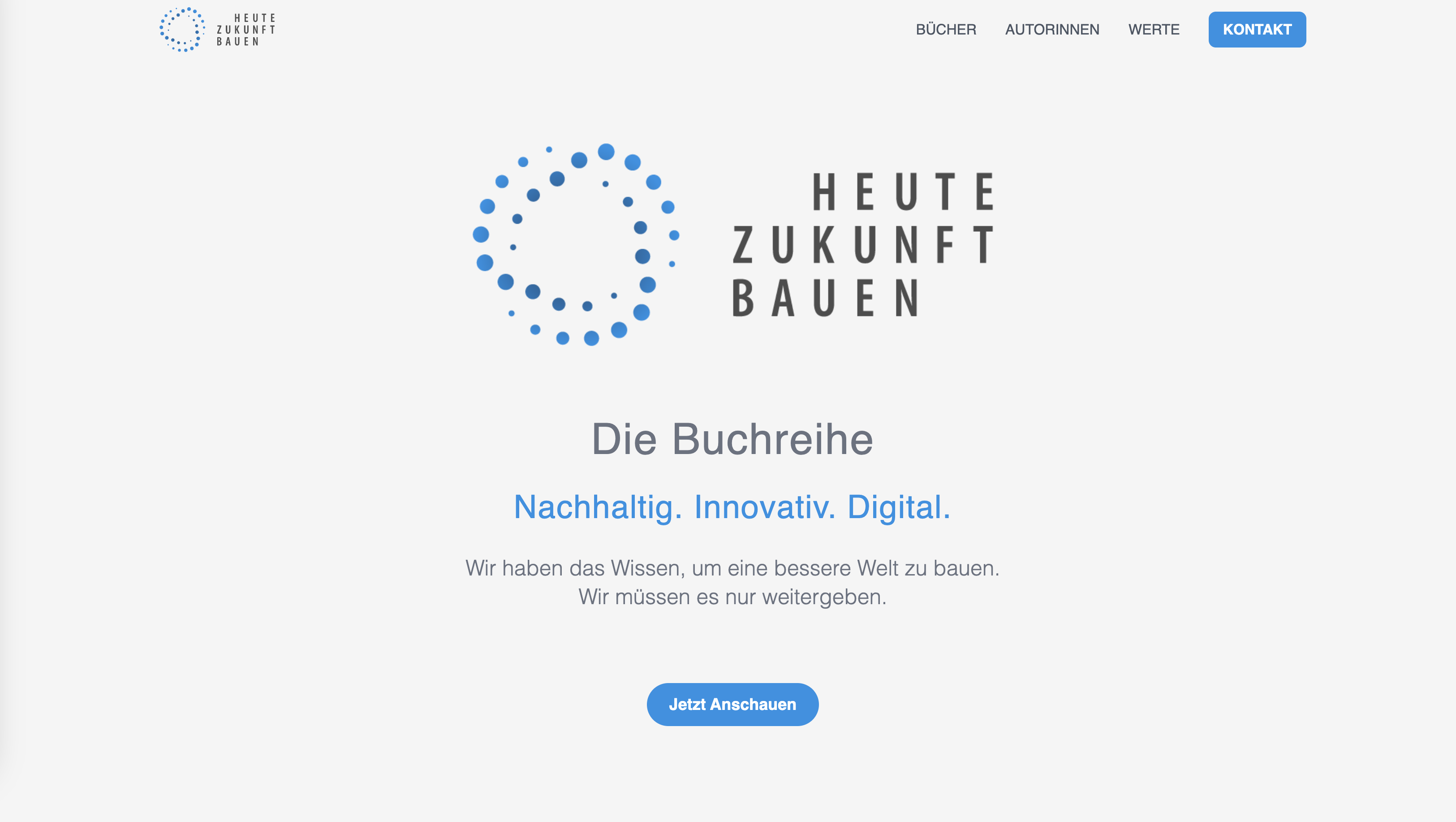 Heute Zukunft Bauen – Cover